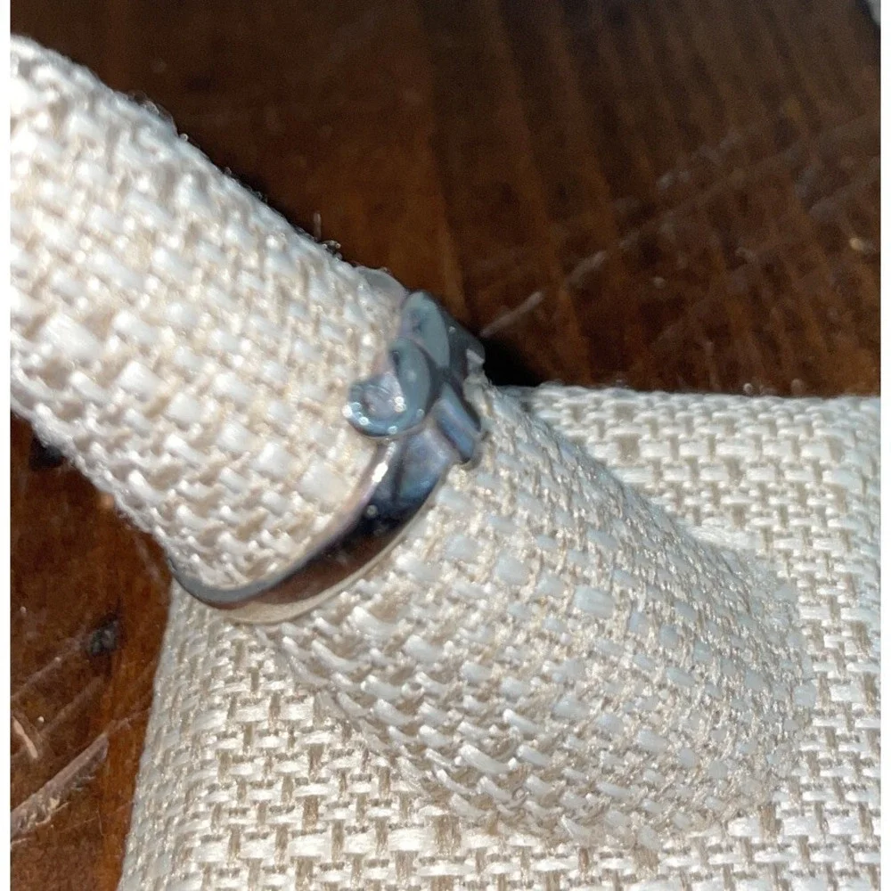 Sterling Silver Elephant Trunk Up Ring Band‎ 925 Size 8